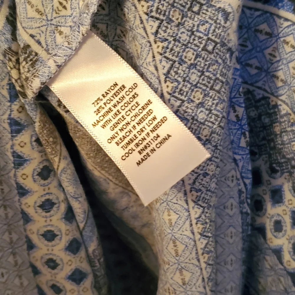 Kim Rogers Blue & Gray Shirt Dress - Picture 6 of 6